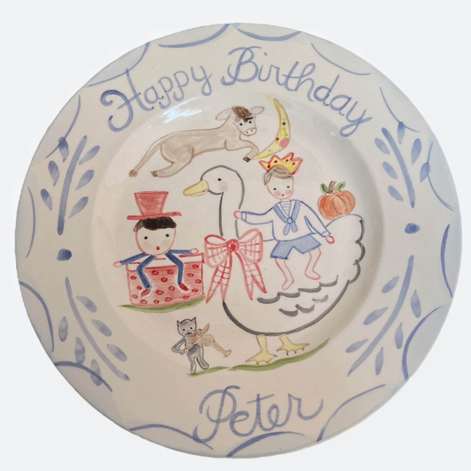 Peter Nursery Rhymes Birthday Plate Tricia Lowenfield Design