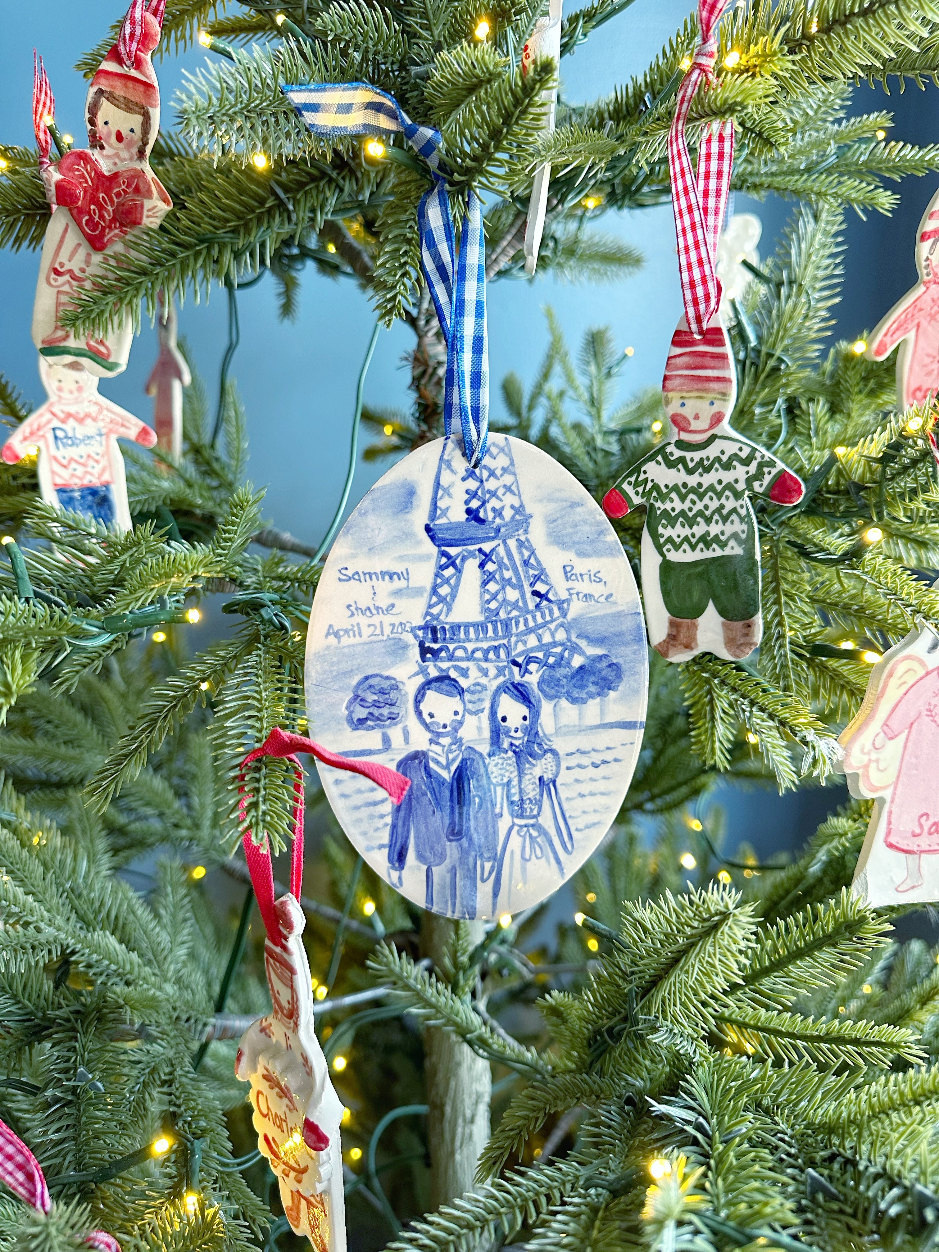 Engagement ornament - blue