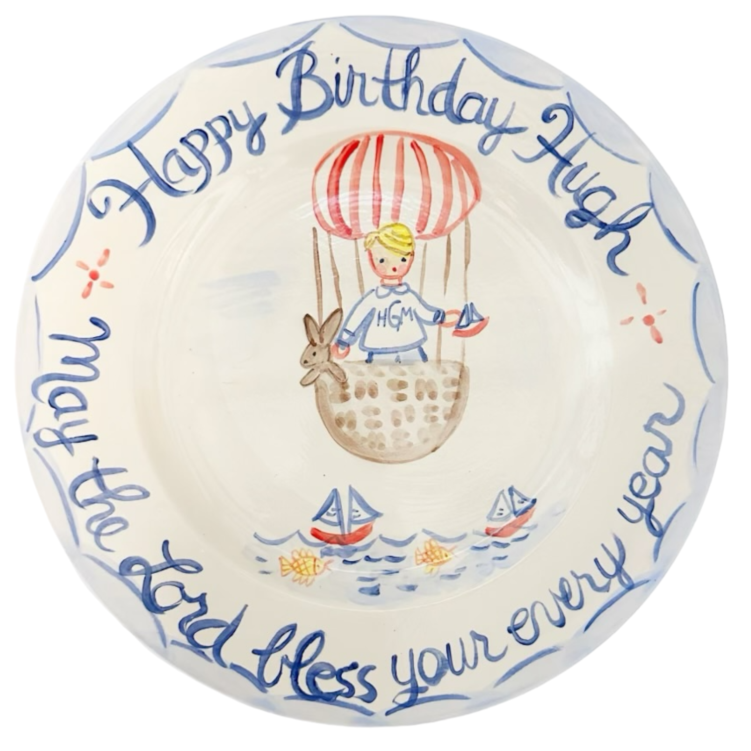 Hugh Birthday Plate - Premium  from Tricia Lowenfield Shop 