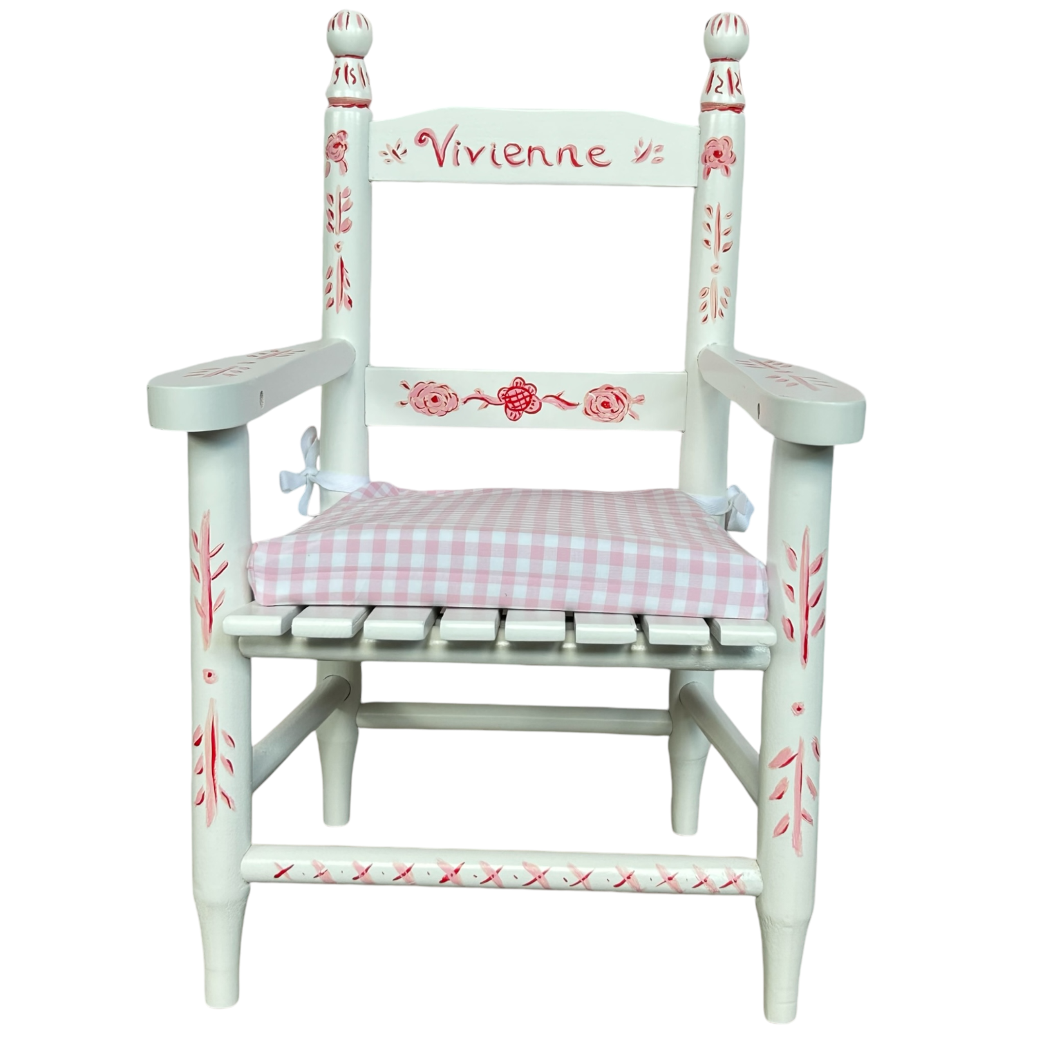 Child's Chair - Pink with Flowers - Premium  from Tricia Lowenfield Design 