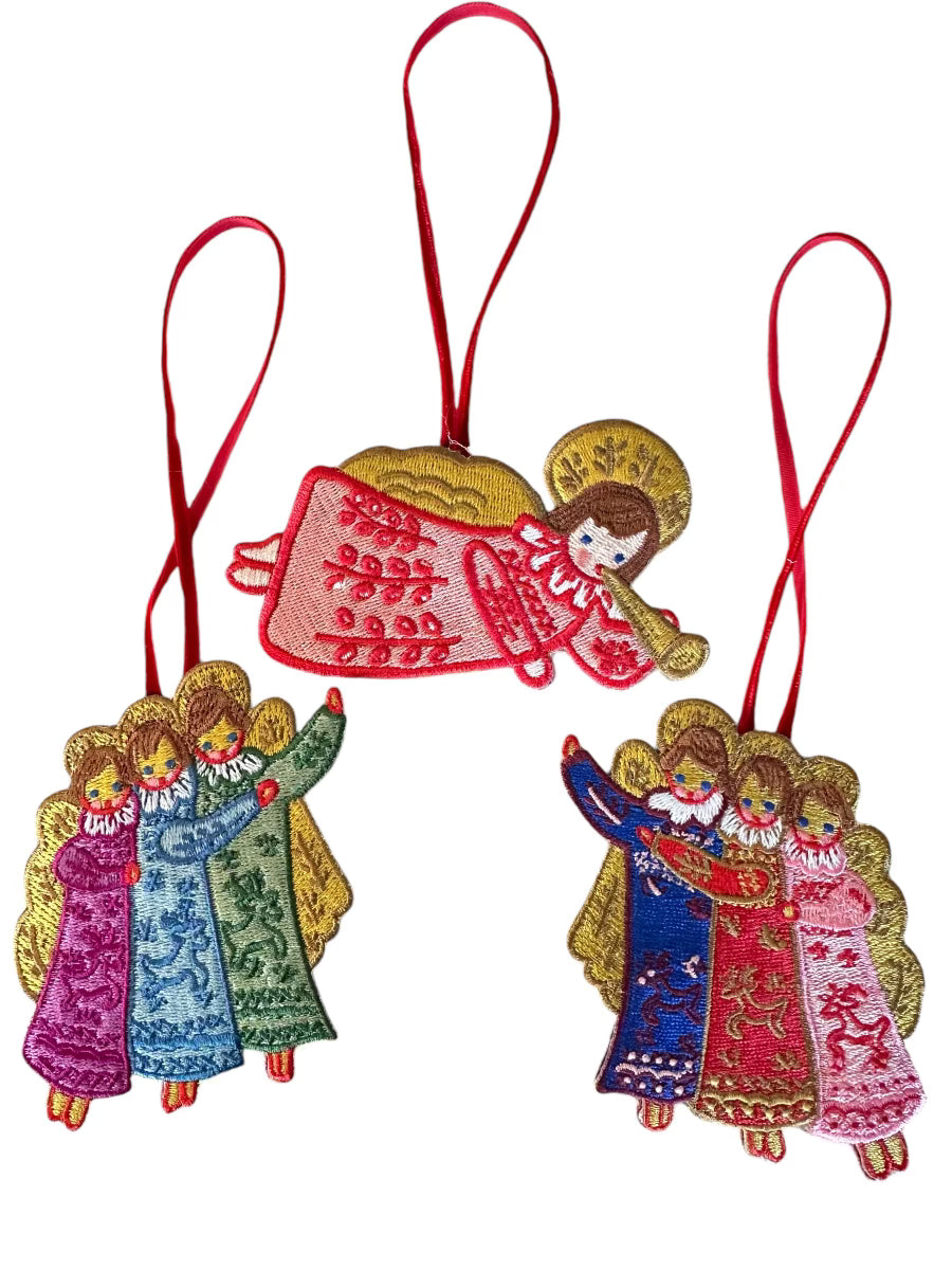 Nativity Embroidered Ornaments - set of 12 - Premium  from Tricia Lowenfield Shop 